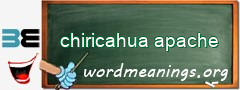 WordMeaning blackboard for chiricahua apache